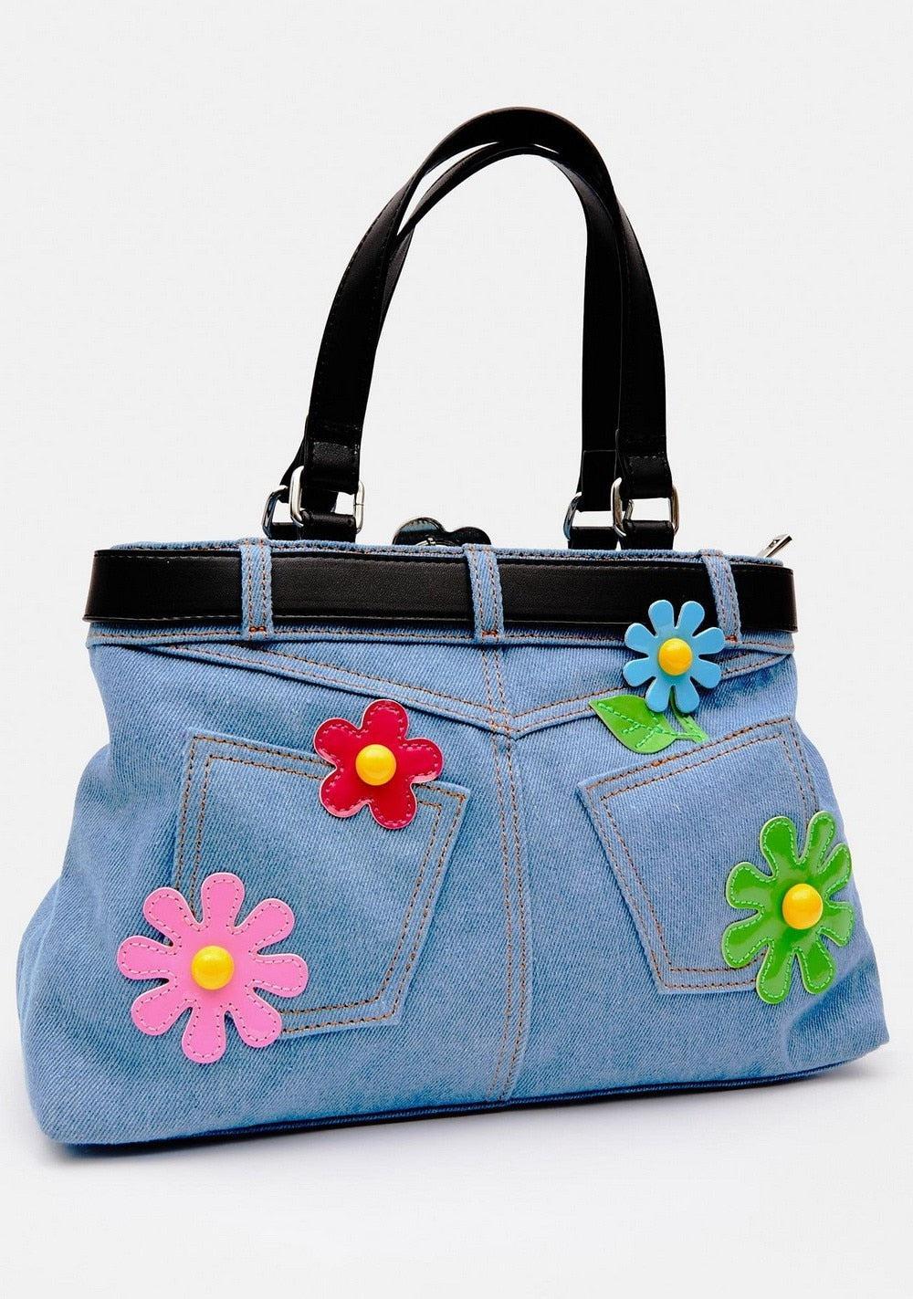 Weirdcore Belted Denim Handbag - KAYSMAR