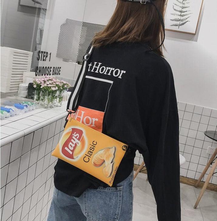Weirdcore Lays Chips Crossbody Bag - KAYSMAR
