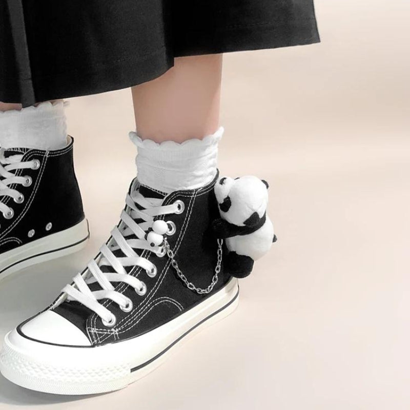 Weirdcore Panda Canvas Shoes - KAYSMAR