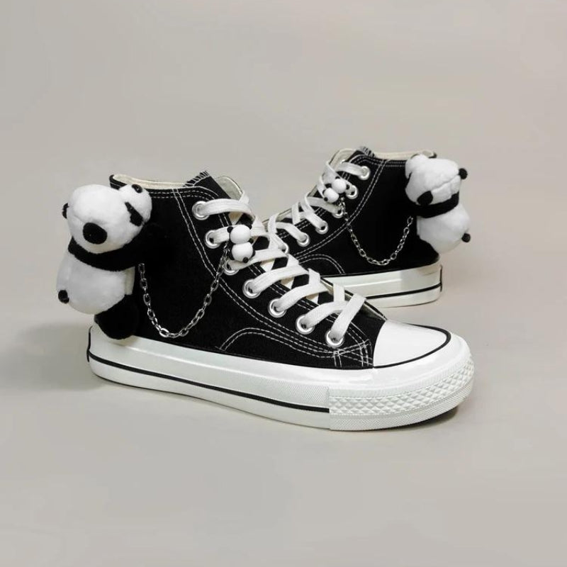 Weirdcore Panda Canvas Shoes - KAYSMAR
