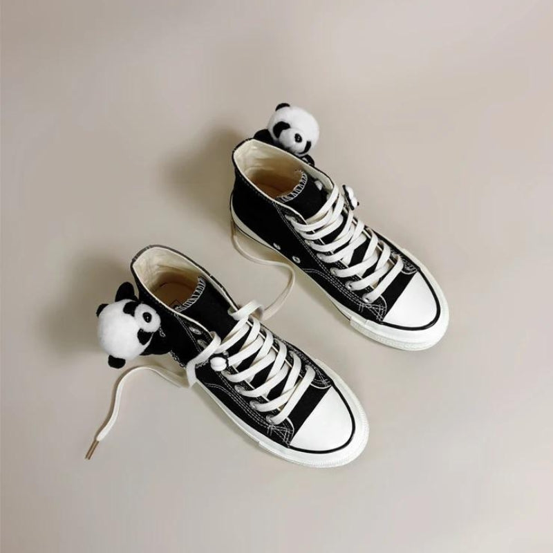 Weirdcore Panda Canvas Shoes - KAYSMAR