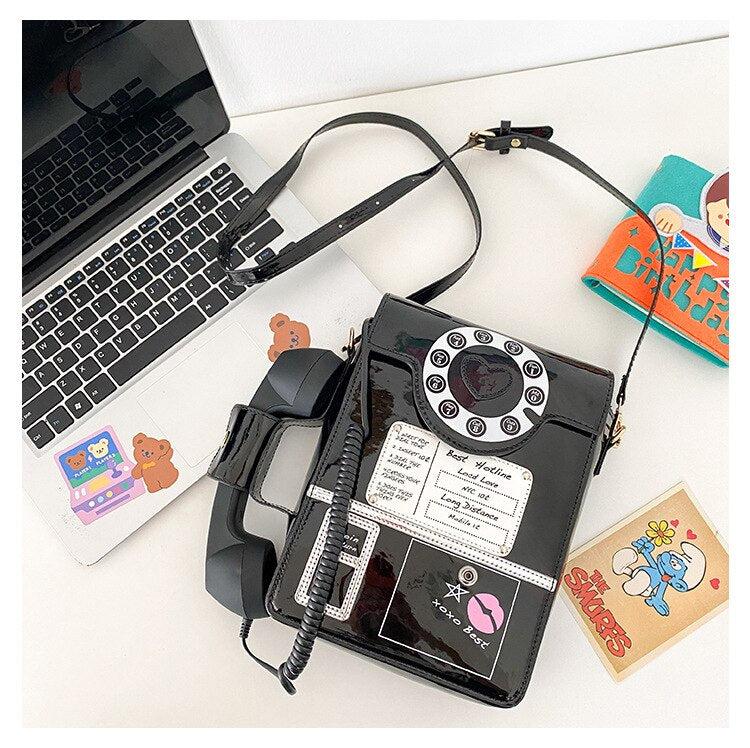 Weirdcore Retro Phone Shaped Crossbody Bag - KAYSMAR