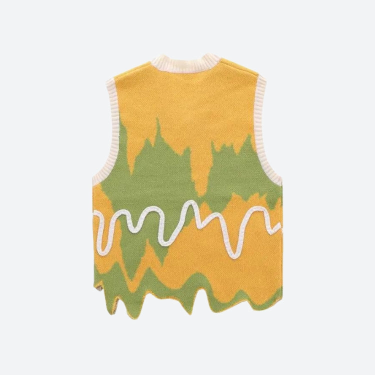 Weirdcore Wavy Striped Sweater Vest - KAYSMAR