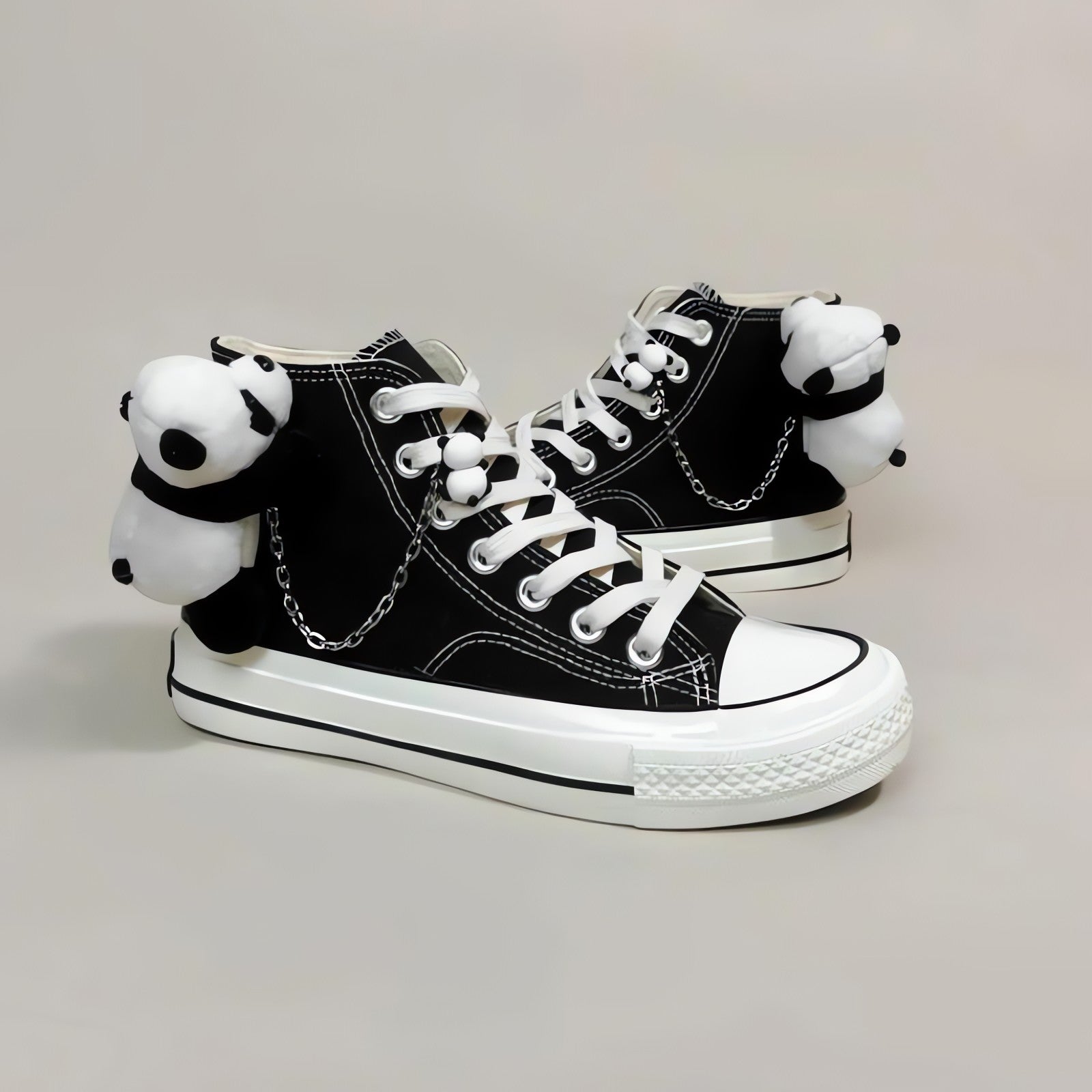 Weirdcore Panda Canvas Shoes - KAYSMAR
