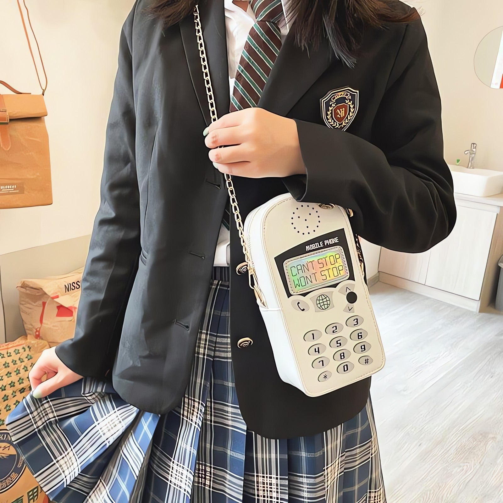 Weirdcore Retro Mobile Phone Shaped Handbag - KAYSMAR