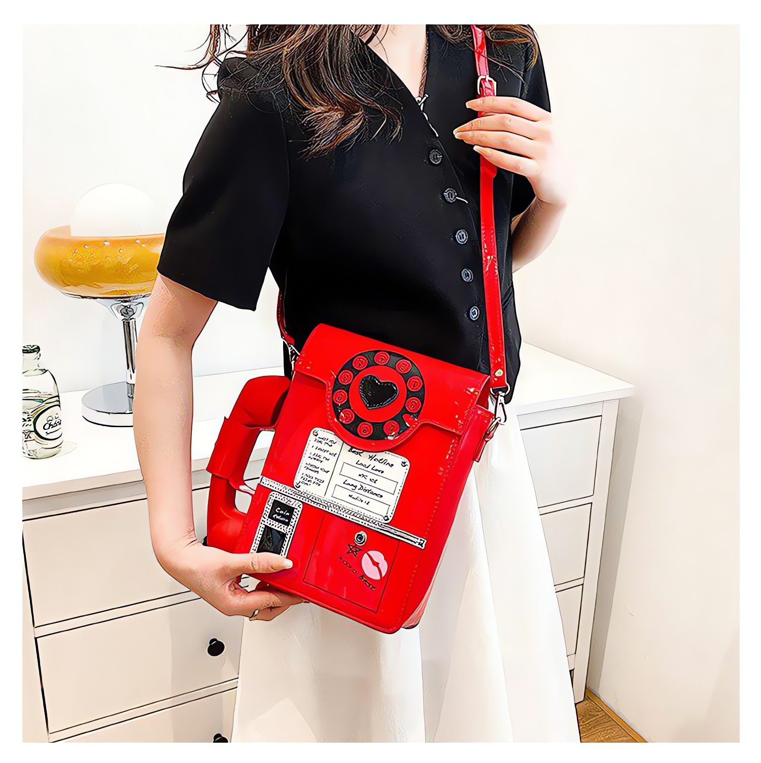 Weirdcore Retro Phone Shaped Crossbody Bag - KAYSMAR