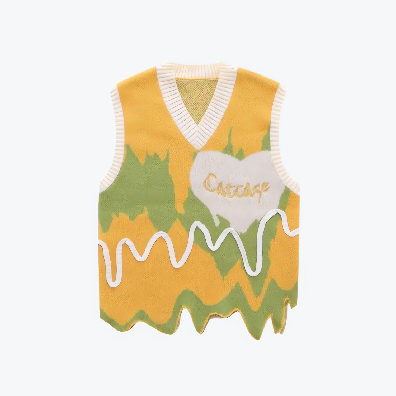 Weirdcore Wavy Striped Sweater Vest - KAYSMAR