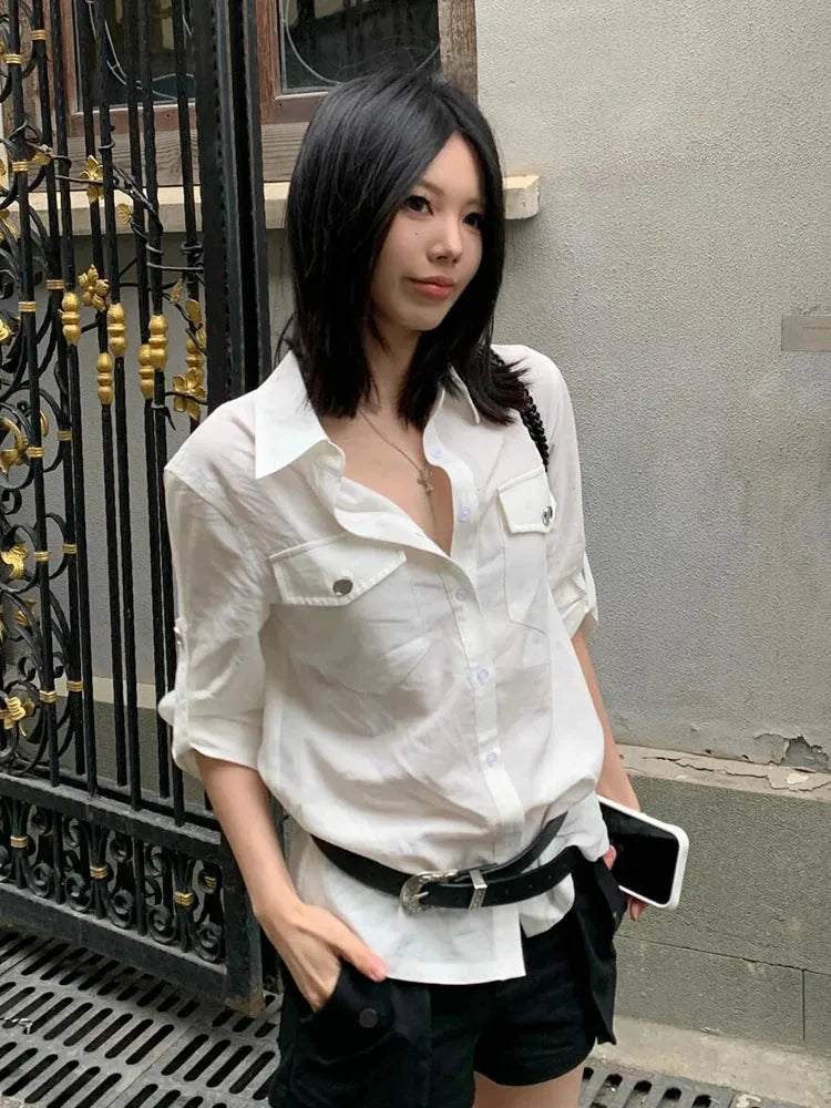 White Button Up Shirt - KAYSMAR