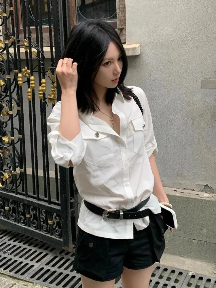 White Button Up Shirt - KAYSMAR