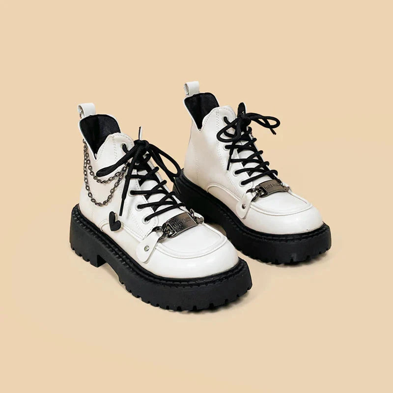 White Platform Boots - KAYSMAR