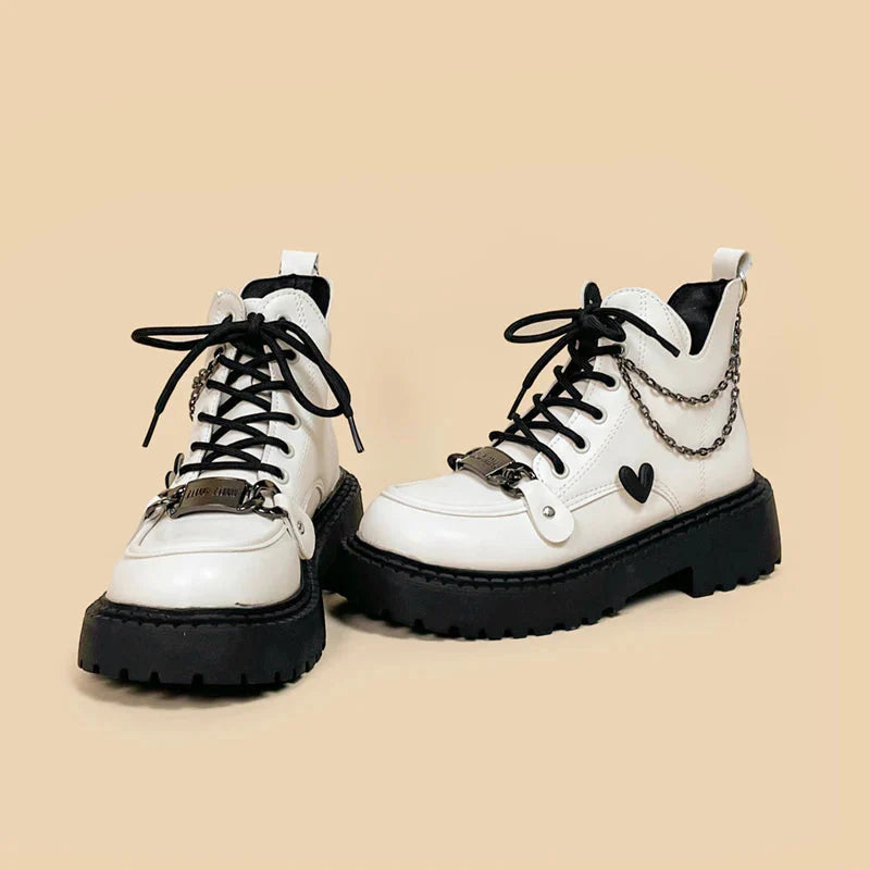 White Platform Boots - KAYSMAR