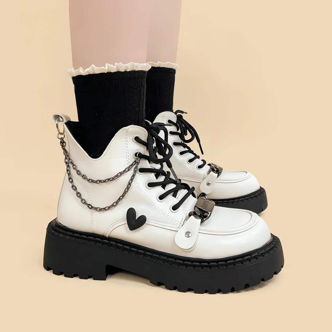 White Platform Boots - KAYSMAR