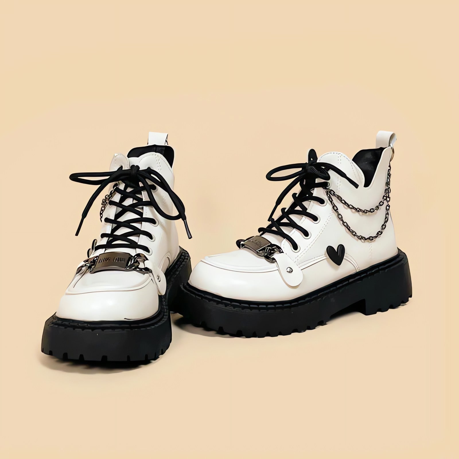 White Platform Boots - KAYSMAR