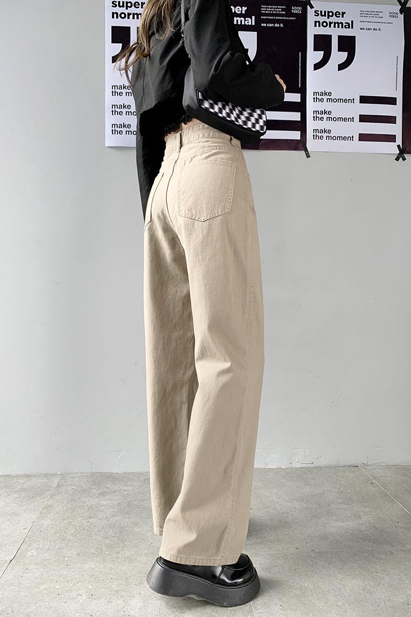 Wide Leg High Waist Casual Jeans - KAYSMAR