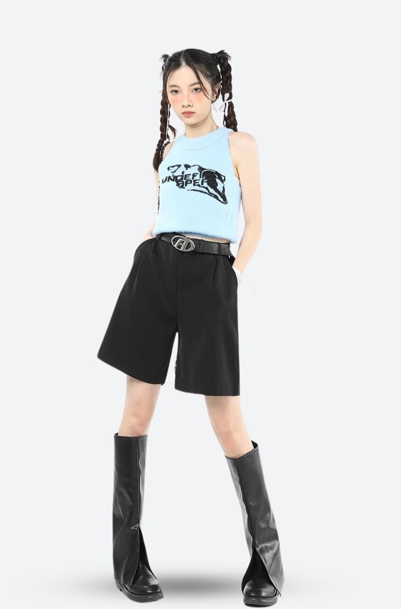 Wide Leg Pleated Shorts - KAYSMAR