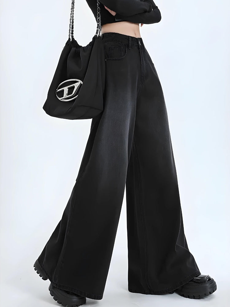 Wide Leg Regular Waist Jeans - KAYSMAR