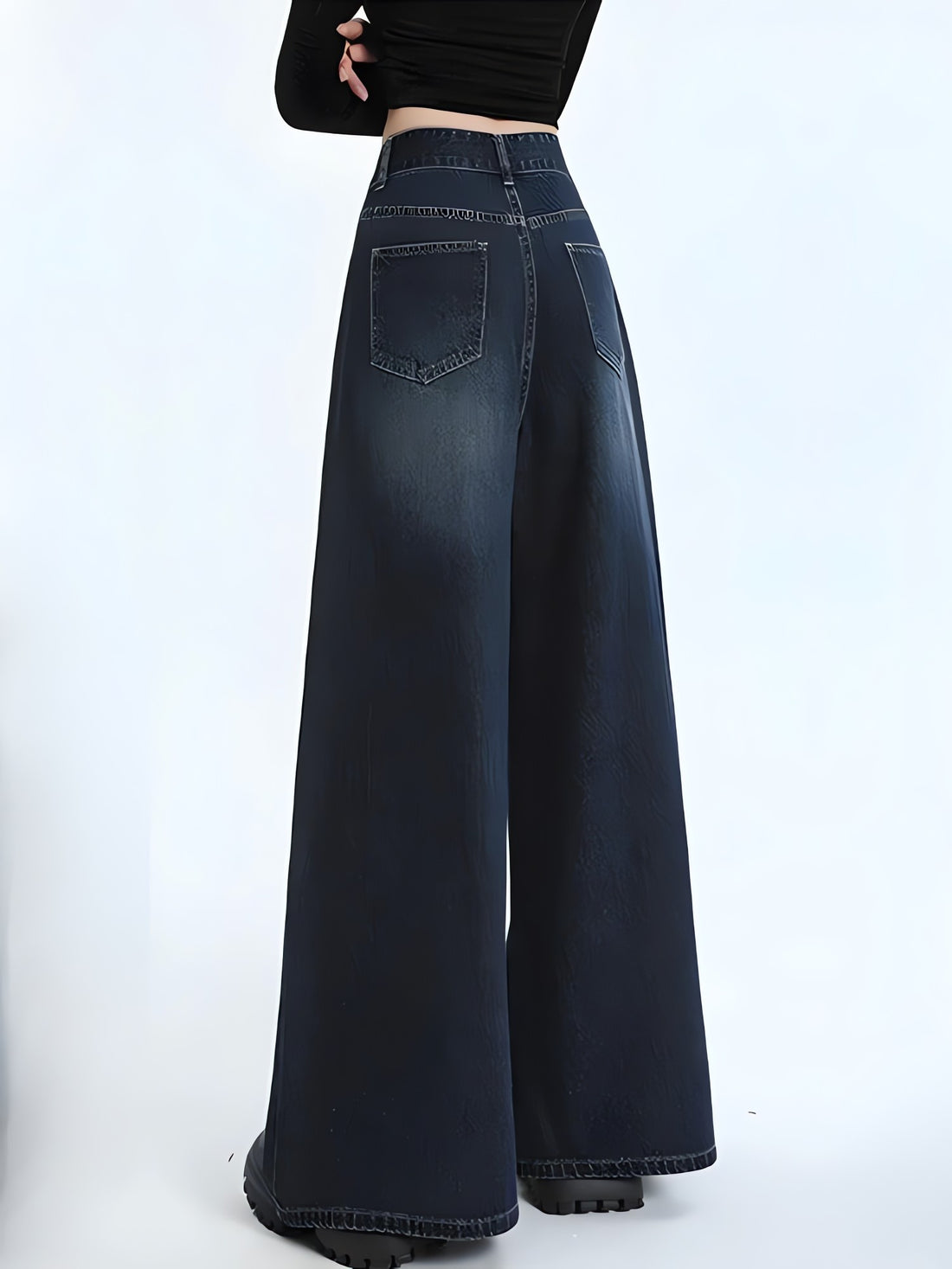 Wide Leg Regular Waist Jeans - KAYSMAR