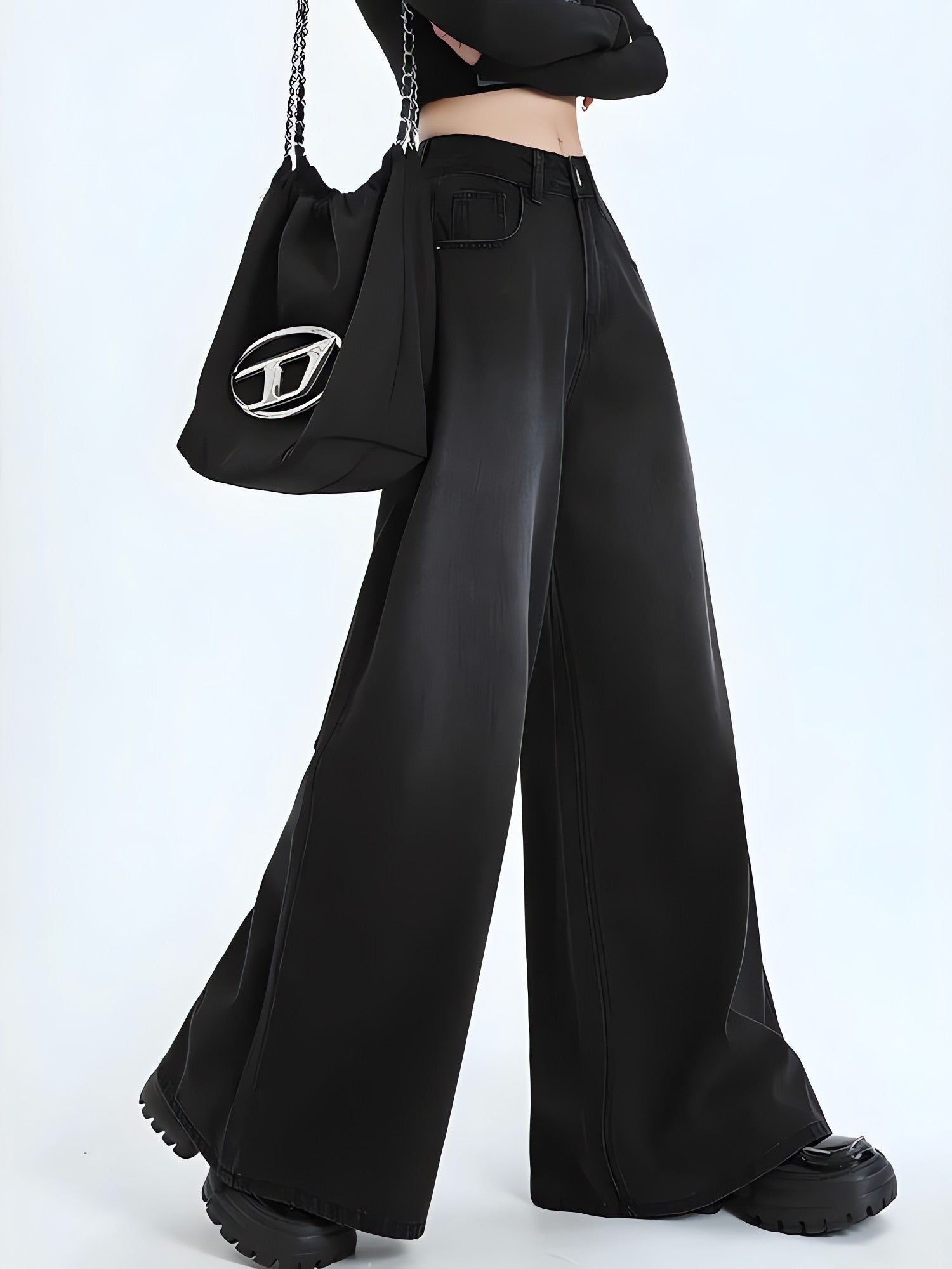 Wide Leg Regular Waist Jeans - KAYSMAR