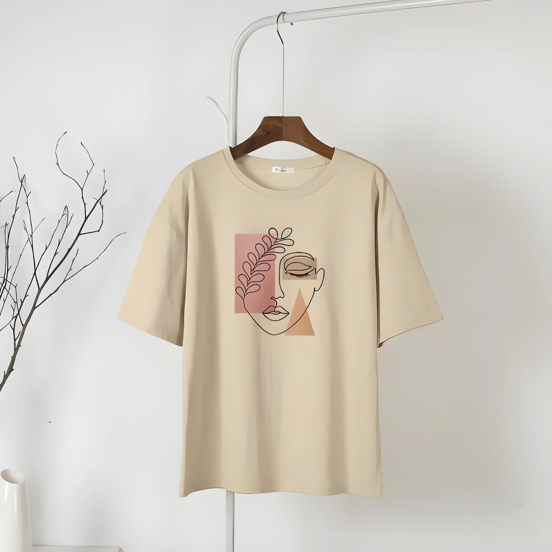 Woman Face Minimal Tee - KAYSMAR