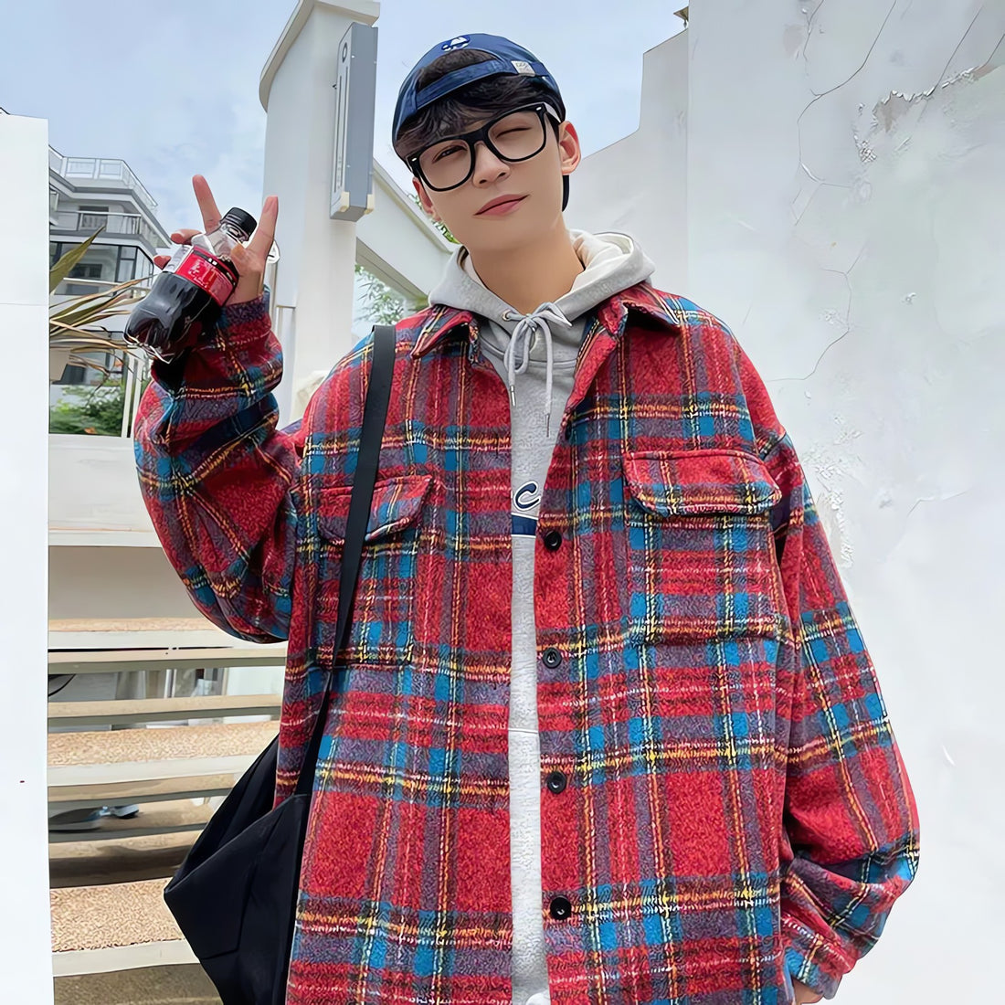 Wool Plaid Shirt Jacket - KAYSMAR