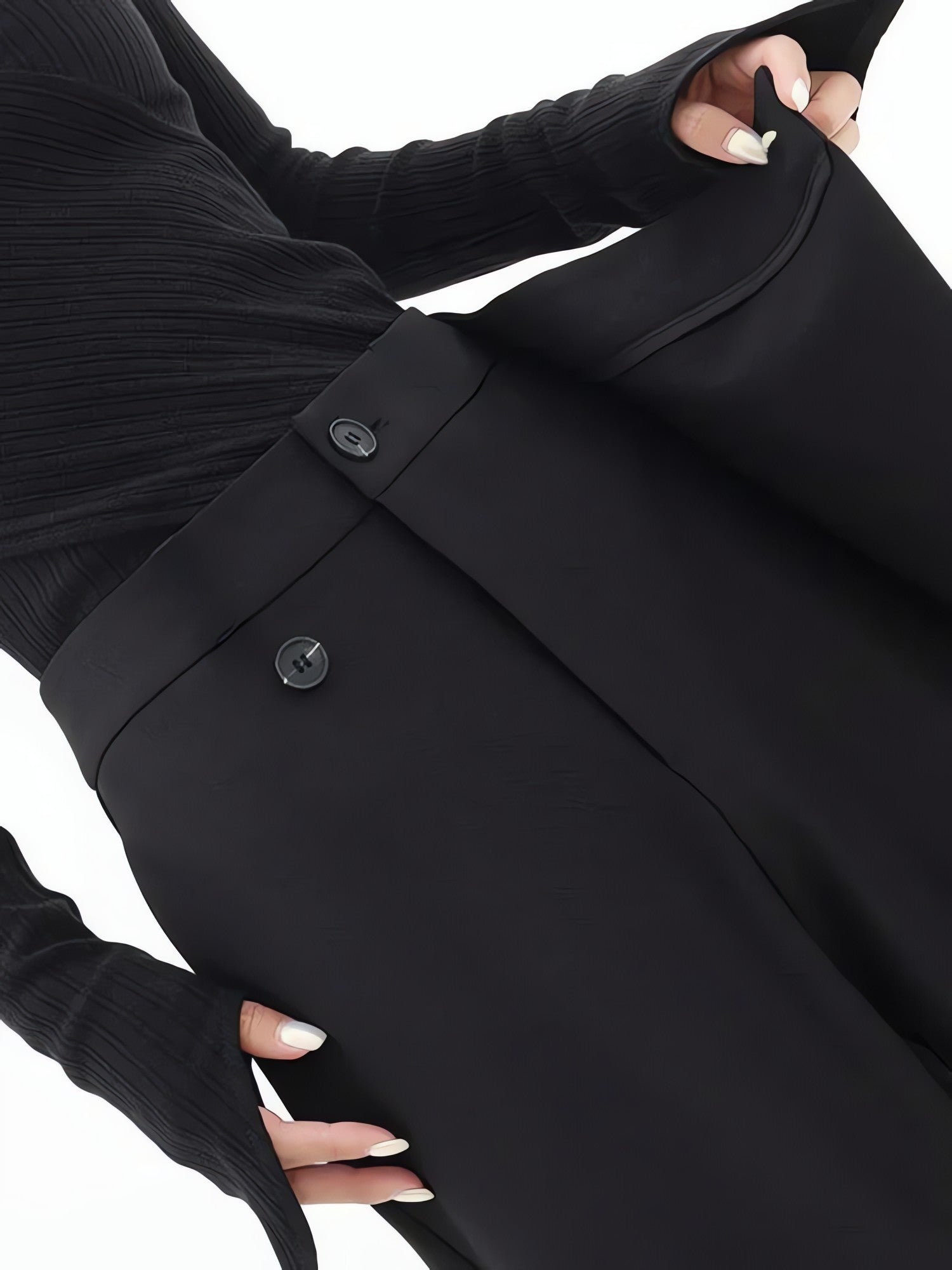 Wrap Front Wide Leg Pants