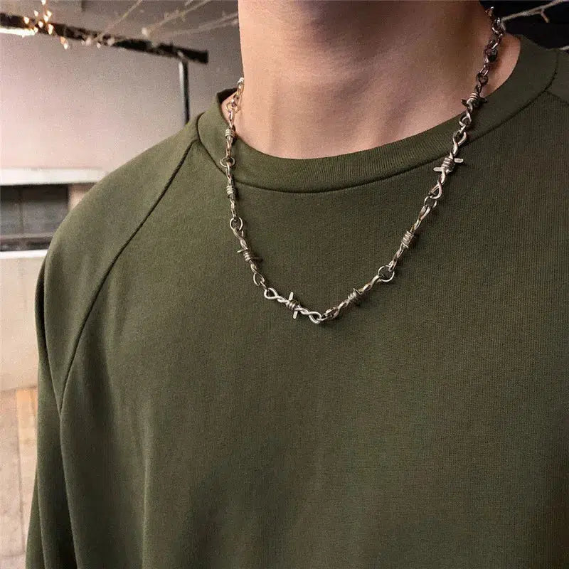 Y2K Barbed Wire Necklace - KAYSMAR