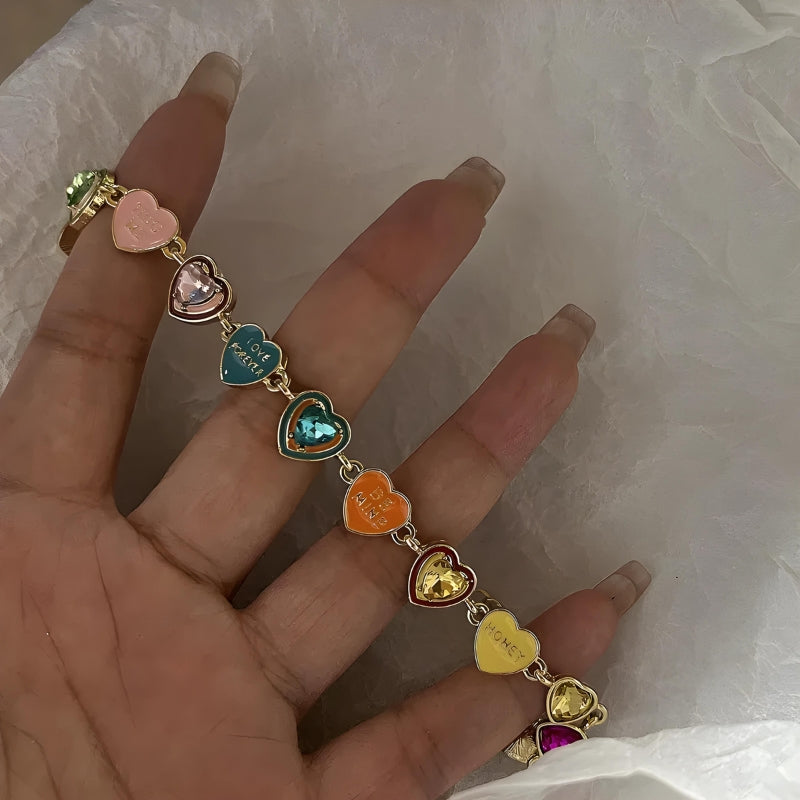 Y2K Colorful Heart Bracelet - KAYSMAR