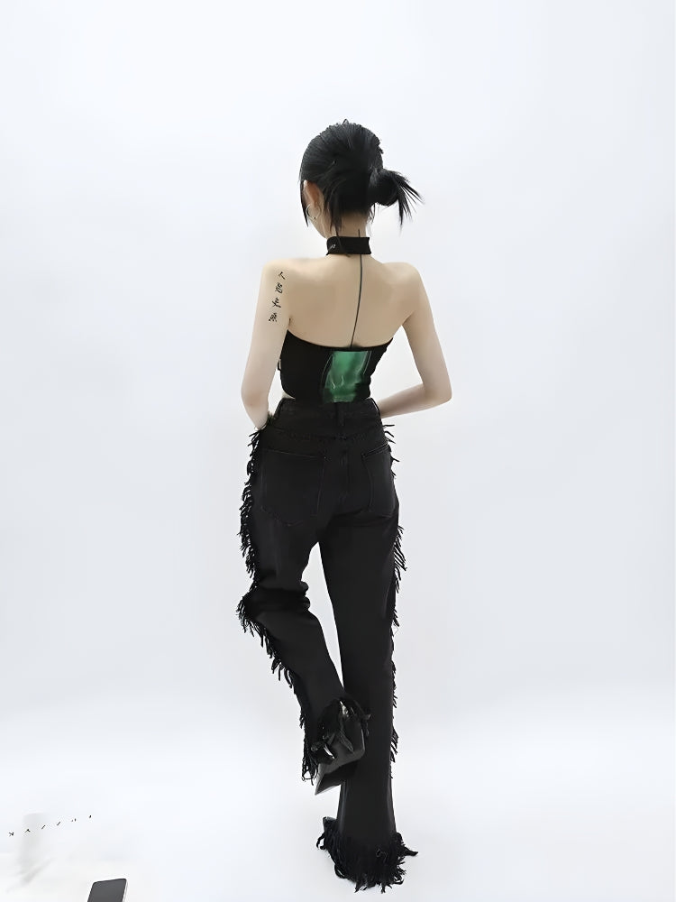 Y2K Cropped Halter Top - KAYSMAR
