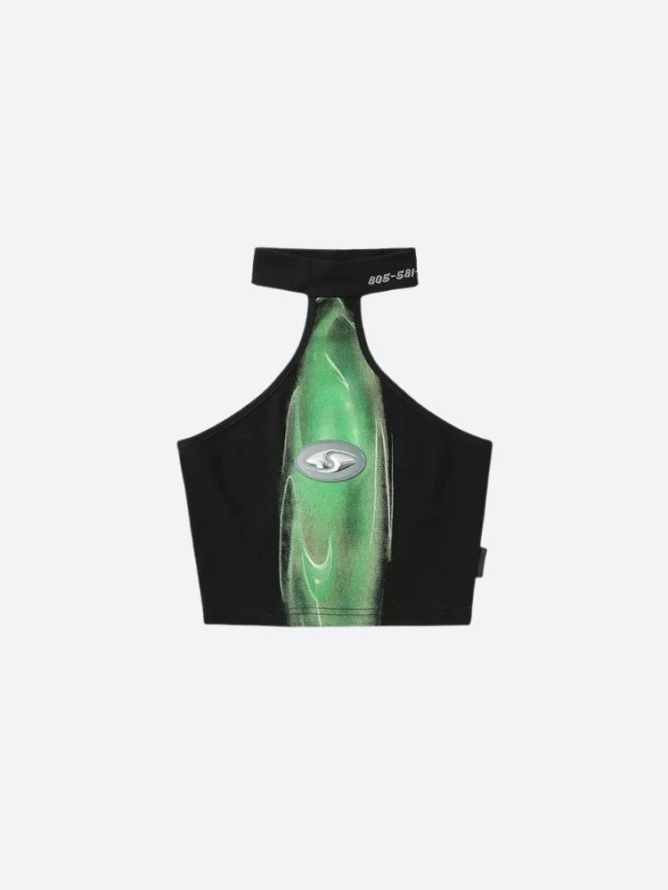 Y2K Cropped Halter Top - KAYSMAR