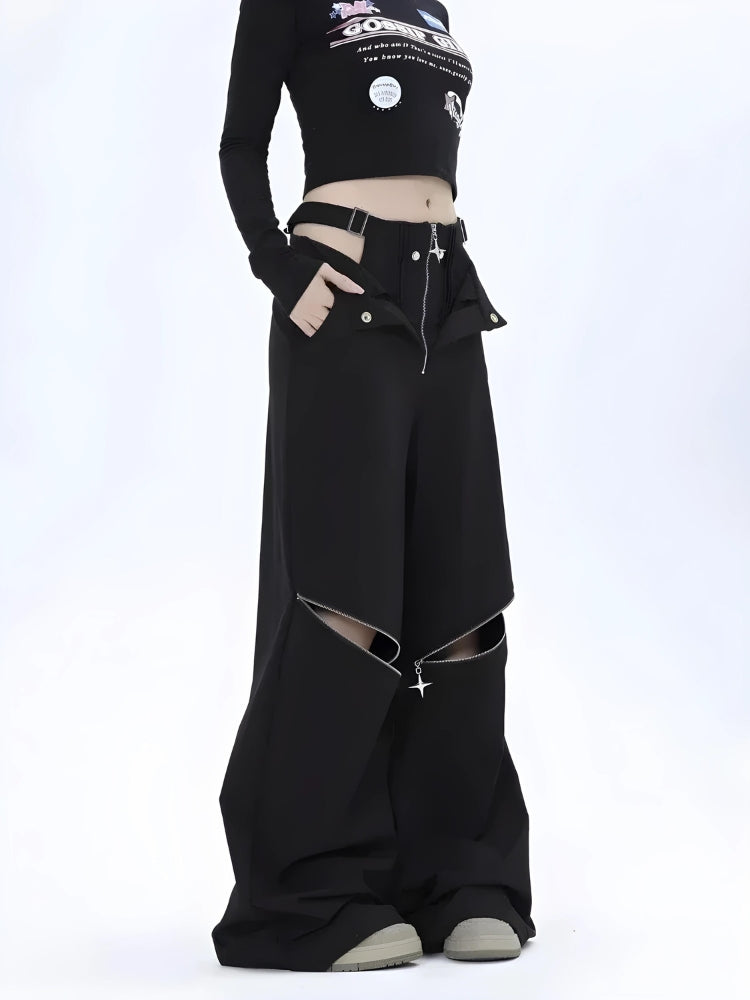 Y2K Cut Out Waist Pants - KAYSMAR