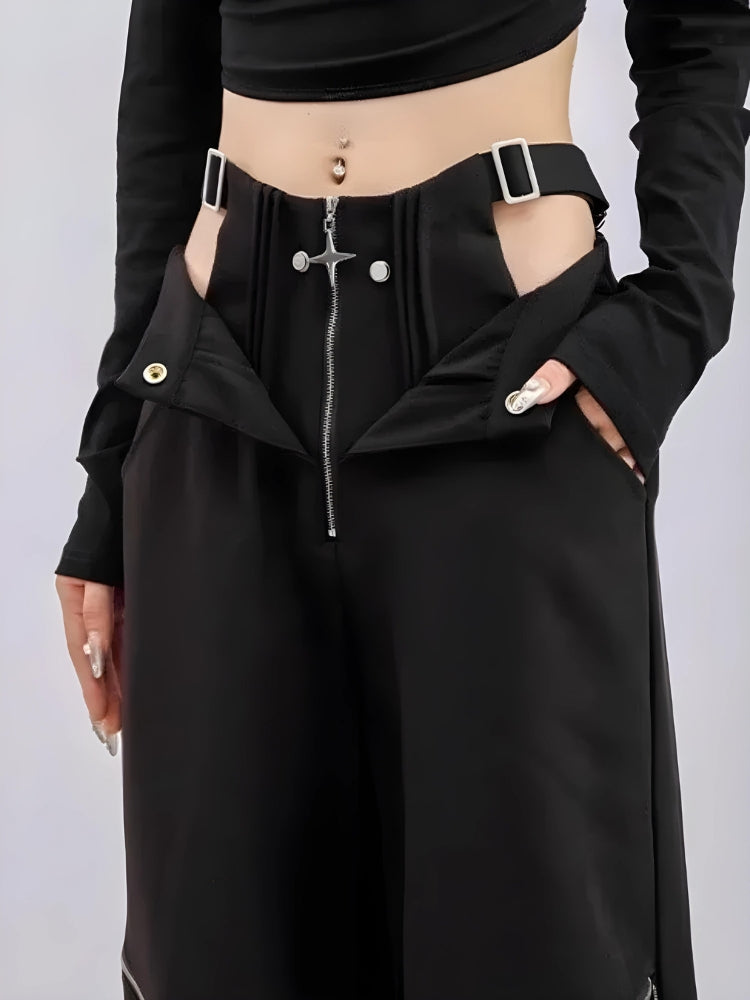 Y2K Cut Out Waist Pants - KAYSMAR