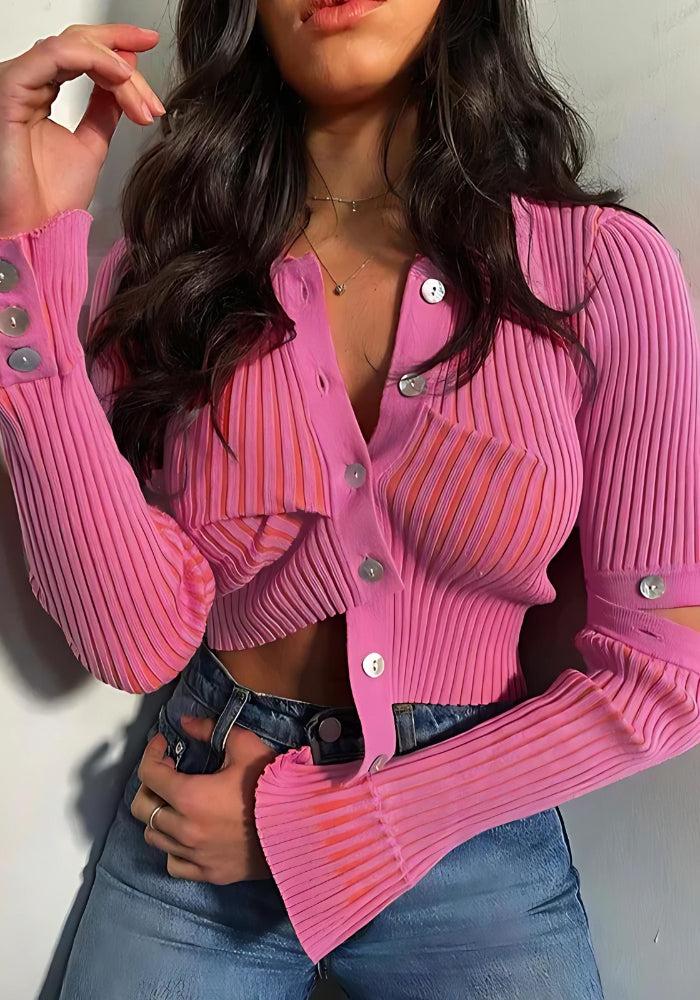 Y2K Detachable Sleeves Crop Cardigan - KAYSMAR