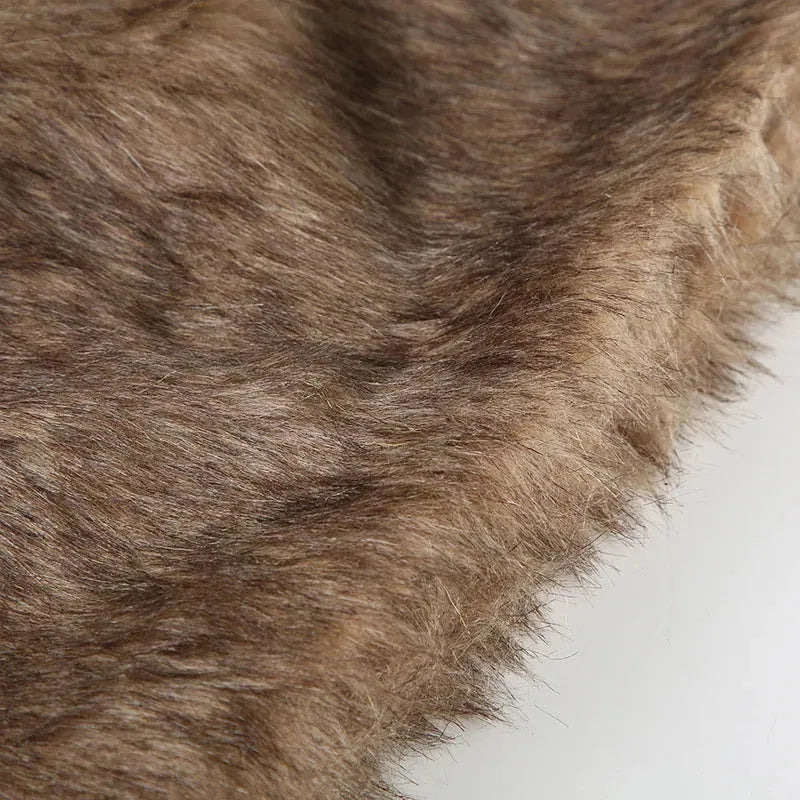 Y2K Faux Fur Mini Skirt - KAYSMAR