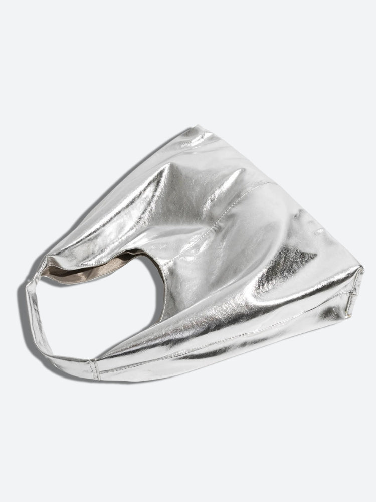 Y2K Faux Patent Leather Hobo Bag - KAYSMAR