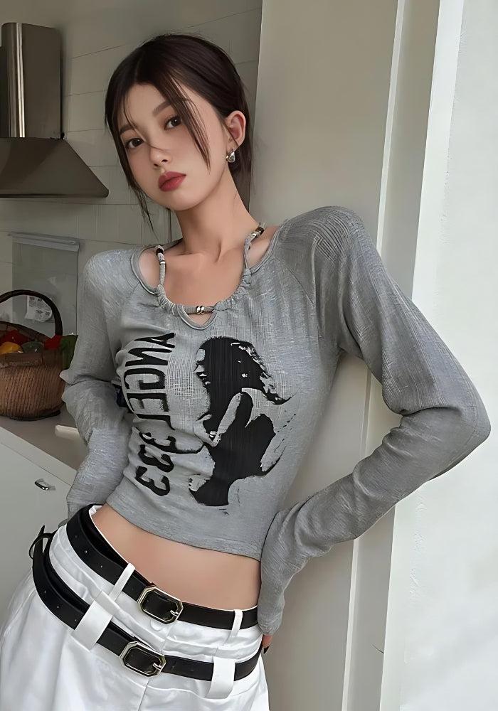 Y2K Grunge Angel 333 Top - KAYSMAR