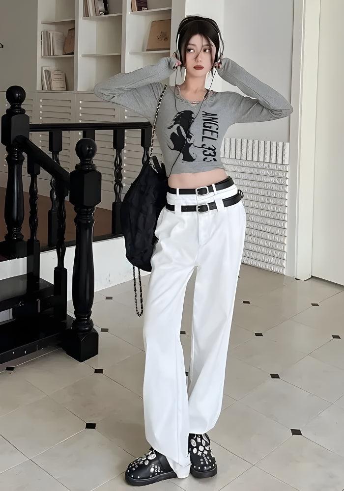 Y2K Grunge Angel 333 Top - KAYSMAR