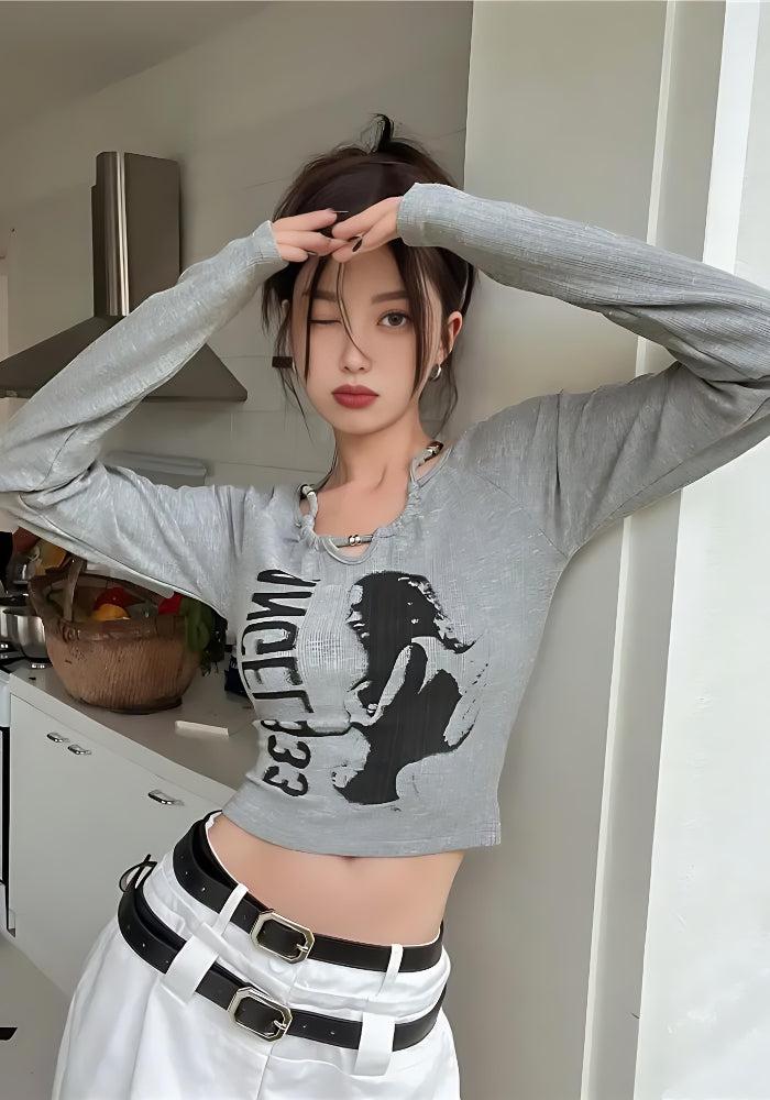 Y2K Grunge Angel 333 Top - KAYSMAR