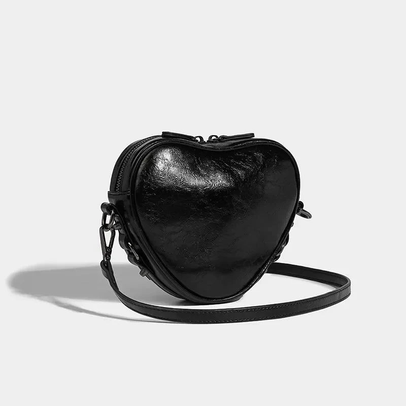 Y2K Grunge Belted Heart Shaped Bag - KAYSMAR