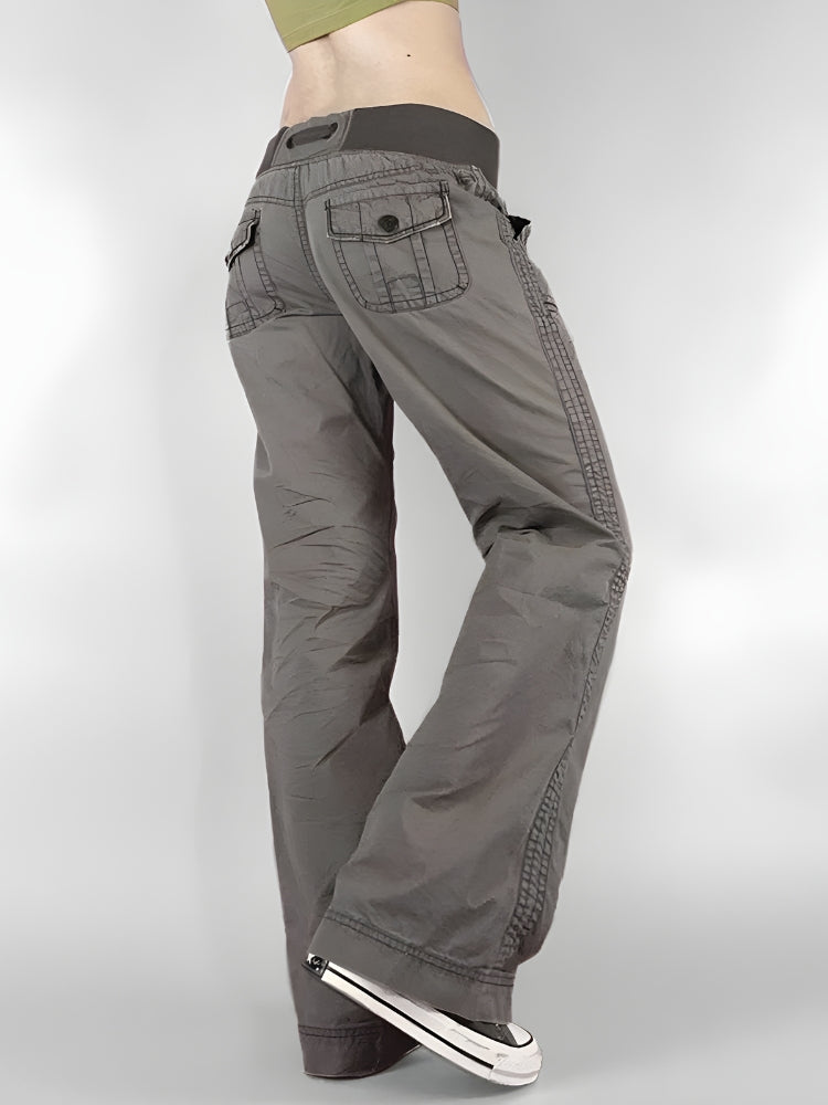 Y2K Low Waist Drawstring Pants - KAYSMAR