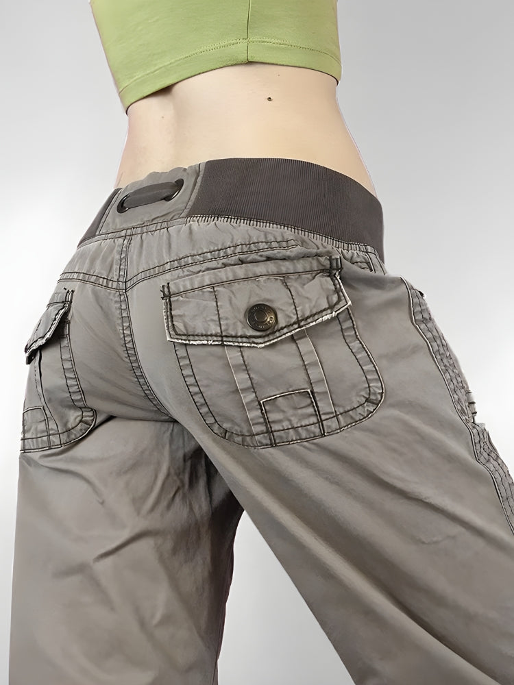 Y2K Low Waist Drawstring Pants - KAYSMAR