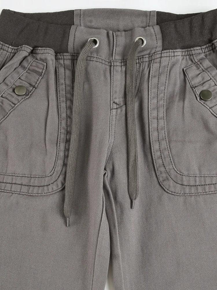 Y2K Low Waist Drawstring Pants - KAYSMAR