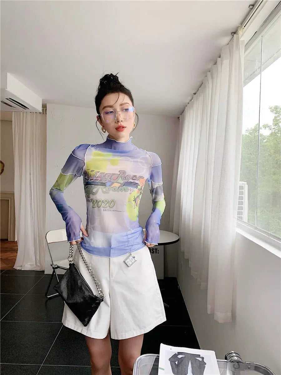 Y2K Minecraft Mesh Top - KAYSMAR