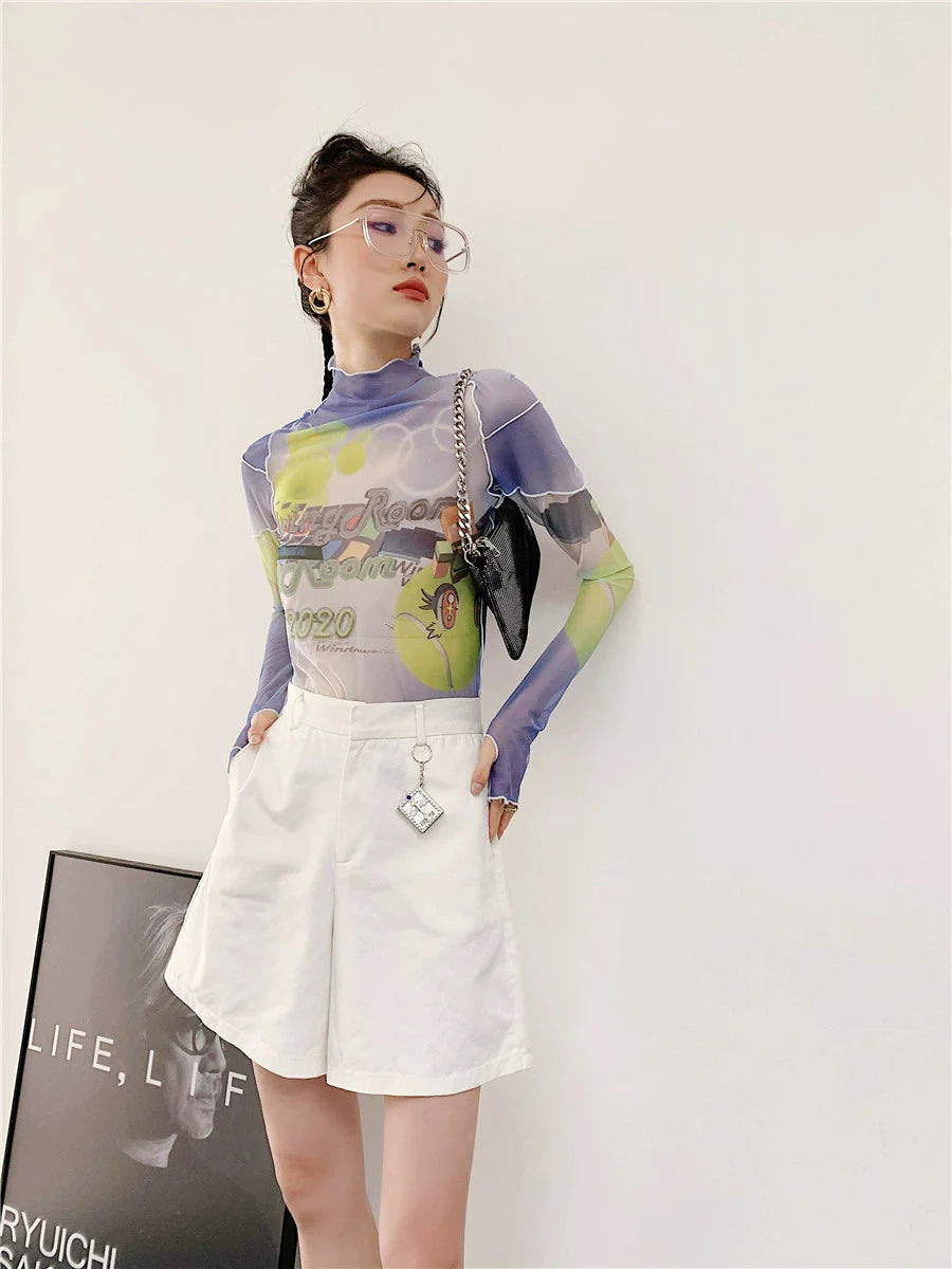 Y2K Minecraft Mesh Top - KAYSMAR