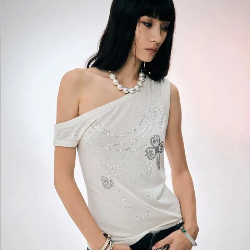Y2K One Shoulder Top - KAYSMAR