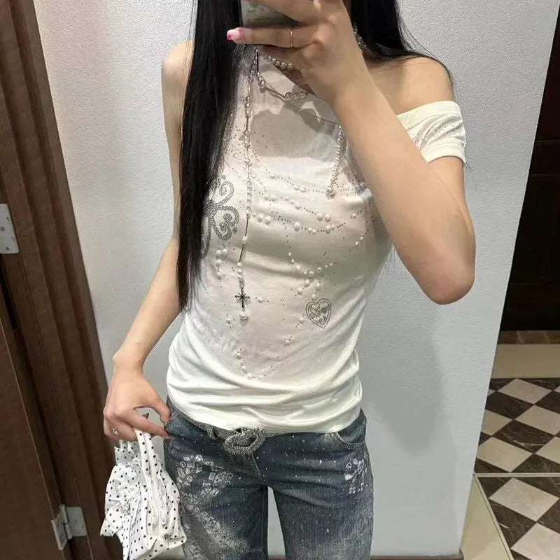 Y2K One Shoulder Top - KAYSMAR