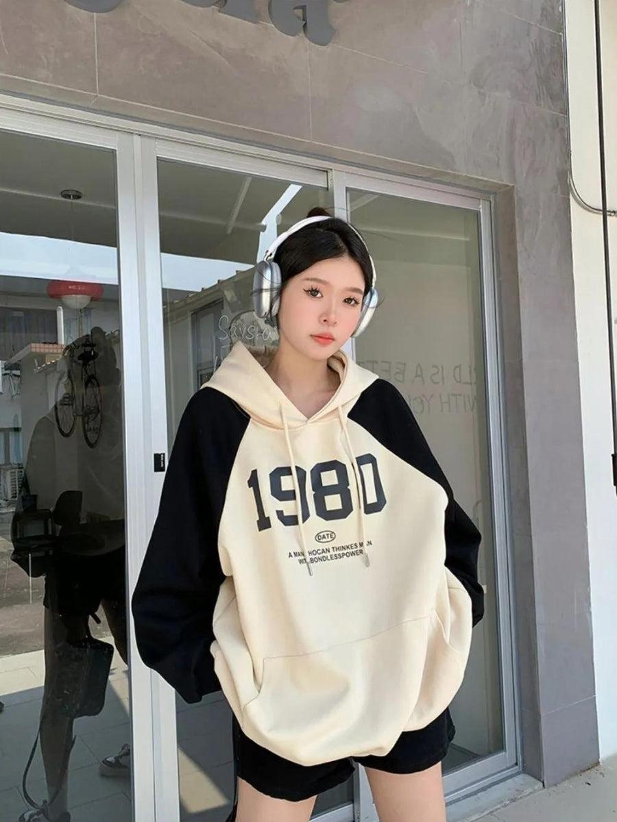 Y2K Oversized Patchwork Hoodie - KAYSMAR