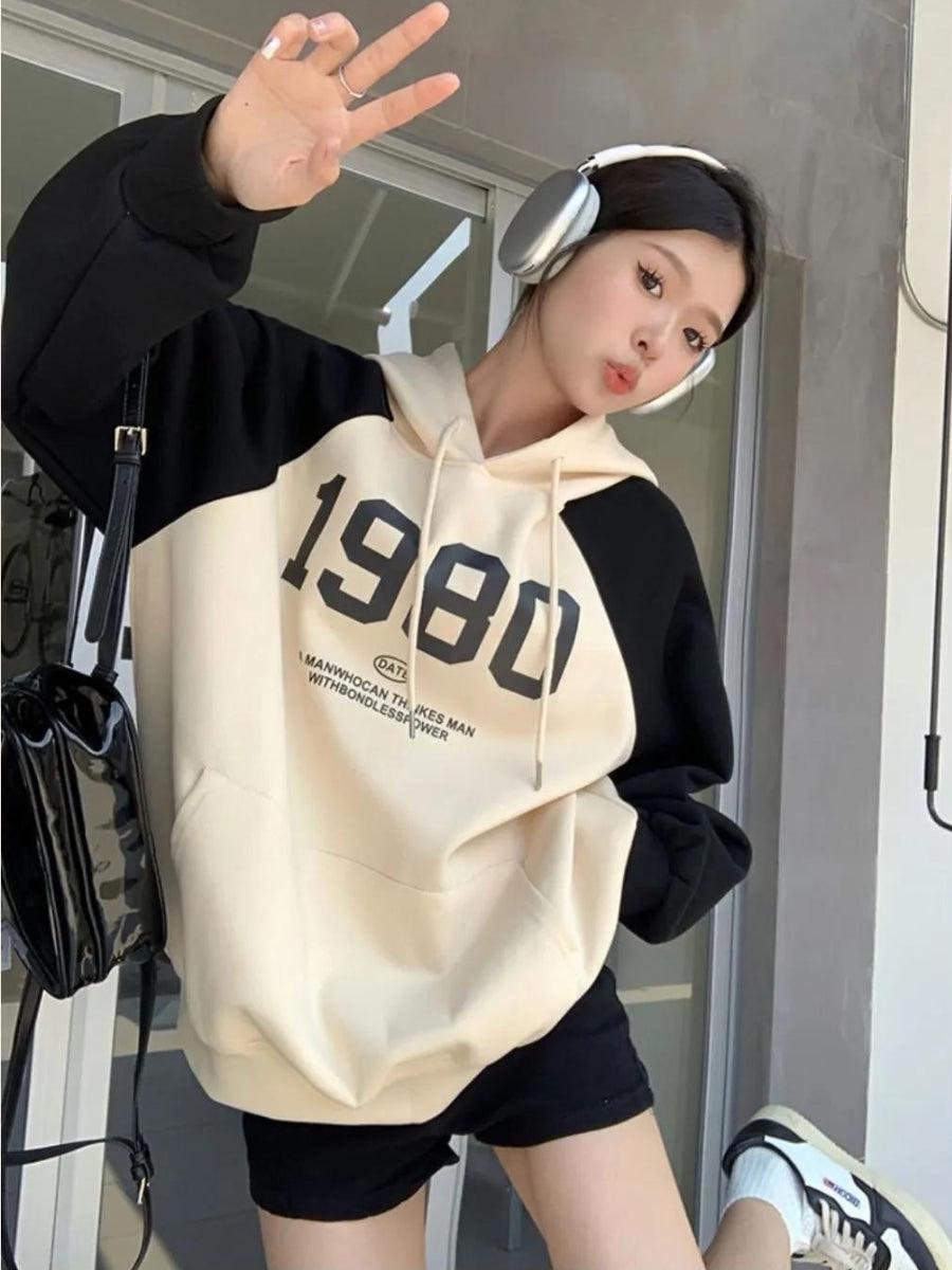 Y2K Oversized Patchwork Hoodie - KAYSMAR
