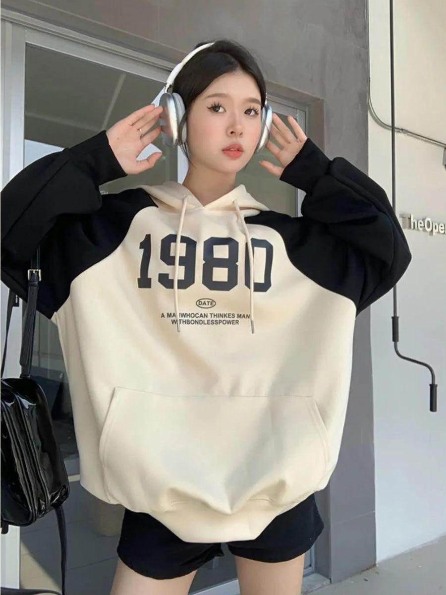 Y2K Oversized Patchwork Hoodie - KAYSMAR