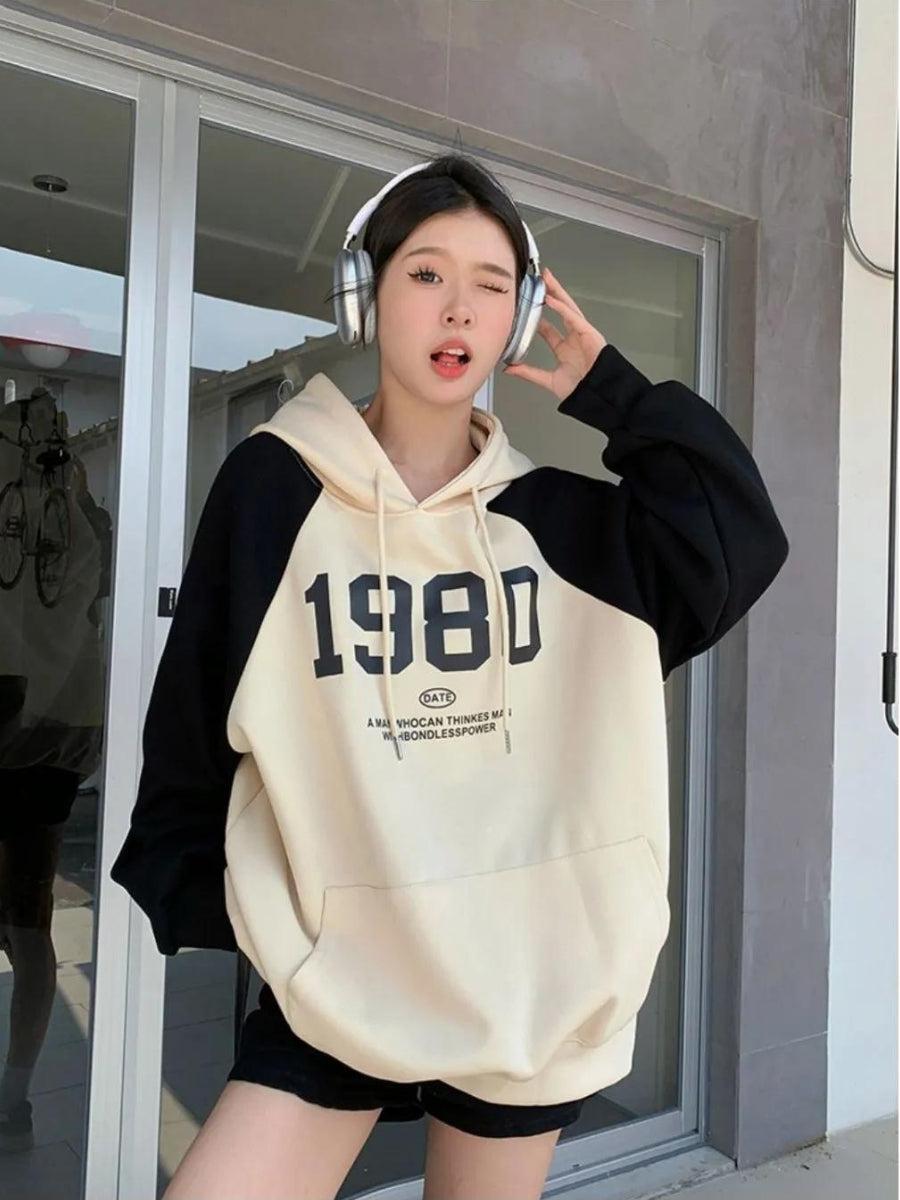 Y2K Oversized Patchwork Hoodie - KAYSMAR