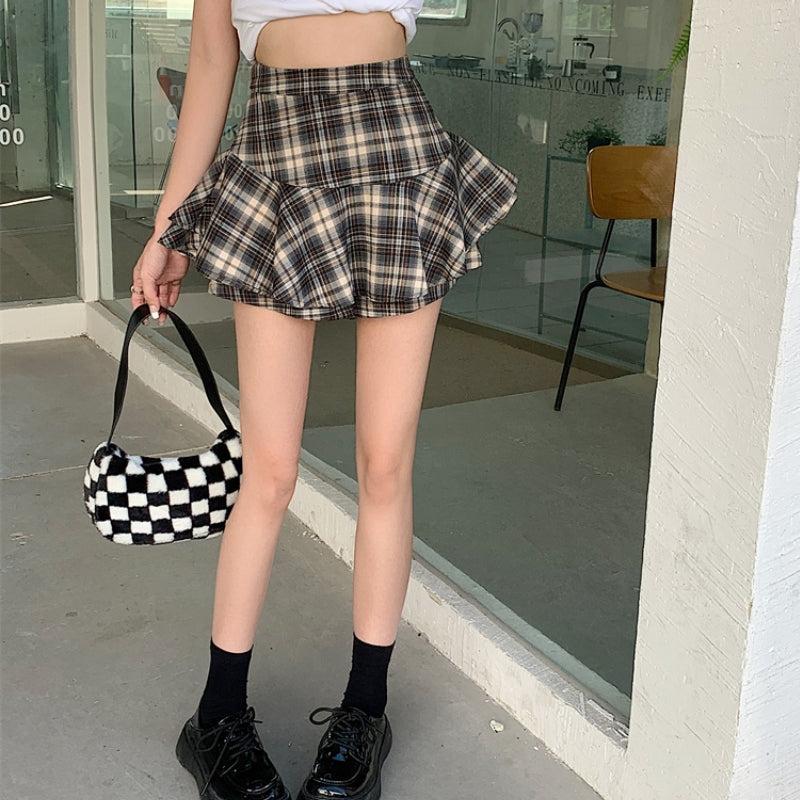 Y2K Plaid Mini Skirt - KAYSMAR